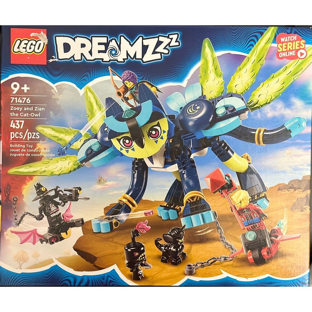LEGO DREAMZzz Zoey and Zian the Cat-Owl, Animal Toy Building Set‎ 71476